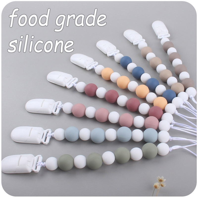 Giá Đỡ Núm Vú Giả Bằng Silicon Mềm Có Thể Gặm Răng Cho Bé Sơ Sinh