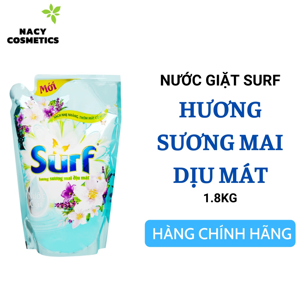 Nước Giặt Surf Hương Sương Mai Dịu Mát Túi 1.8kg