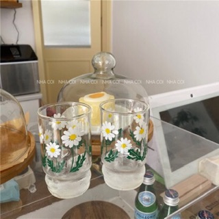 Ly thuỷ tinh hoa cúc  320ml