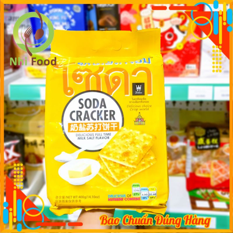 Bánh Quy Mặn Soda Cracker Vị Sữa Thái Lan, Gói 400g