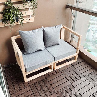Ghế sofa Một Tay Vịn Homefil/ Ghế Ngồi Phòng Khách Đơn Tay Vuông, Góc Chill Ban Công Sống Ảo, Thư Giãn