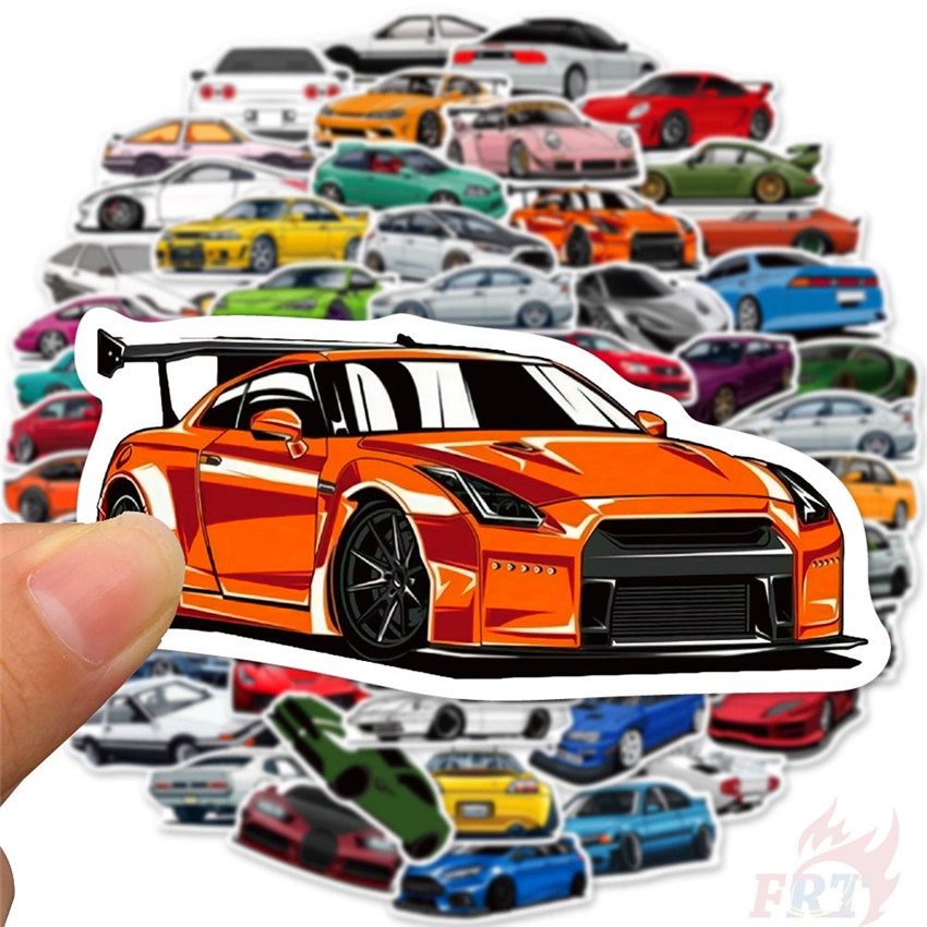 50Pcs/Set ❉ HellaFlush SuperRun Supercar & Hot Rod Series 03 - JDM Racing Cars Stickers ❉ DIY Fashion Mixed Waterproof Doodle Decals Stickers