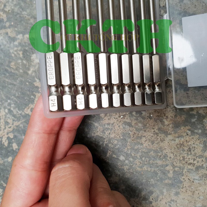 Lục giác bi cao cấp. Đầu lục giác bi bóng H4 dành cho khoan, máy bắn vít loại dài 65mm thương hiệu BROPPE