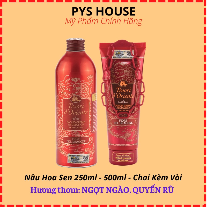 Sữa Tắm Xích Tesori Trắng Da, Hương Nước Hoa 250ML-500ML | Tesori D’Oriente Cao cấp Italia