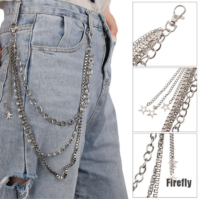 Bút Kẻ Mắt Dạng Chuỗi Kim Loại 3 Lớp Trang Trí Quần Phong Cách hip Hop