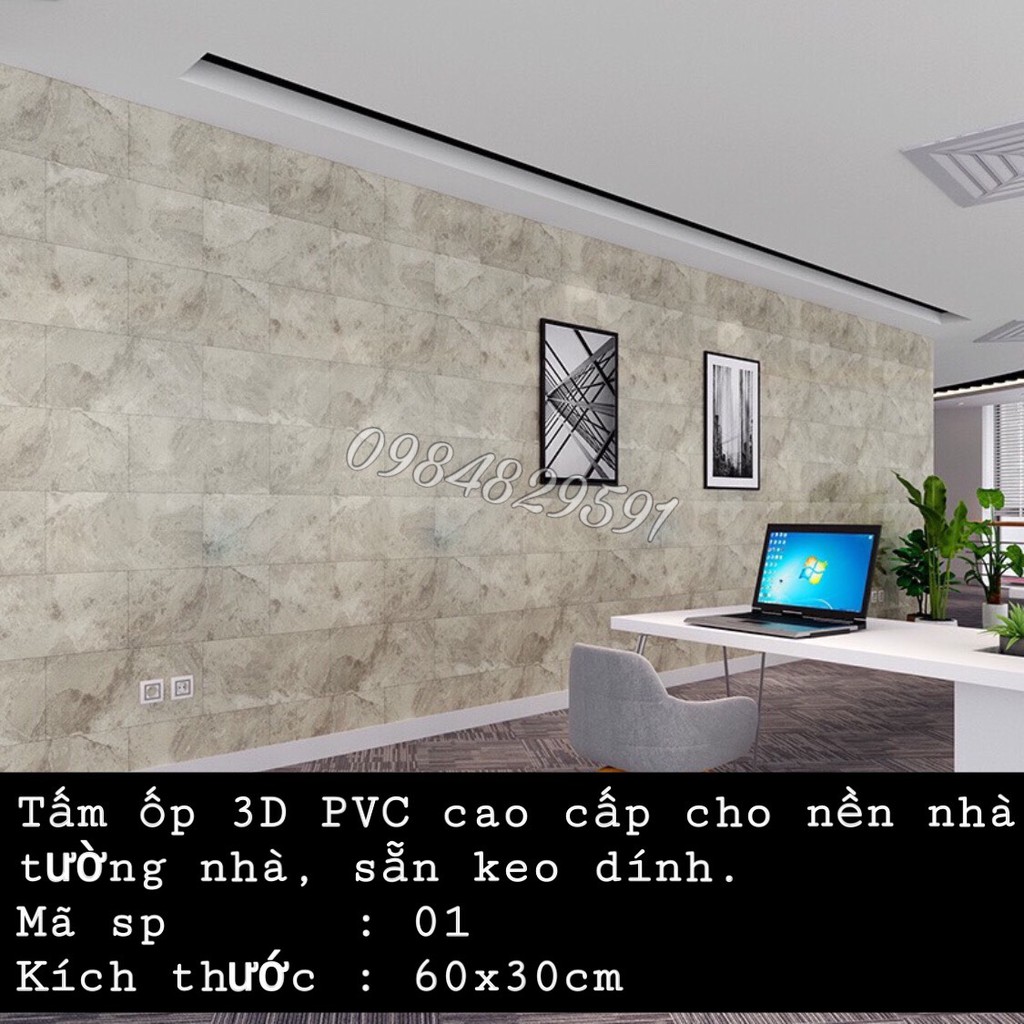 Siêu rẻ_Tấm ốp 3D PVC cao cấp cho nền nhà, tường nhà, sẵn keo dính.