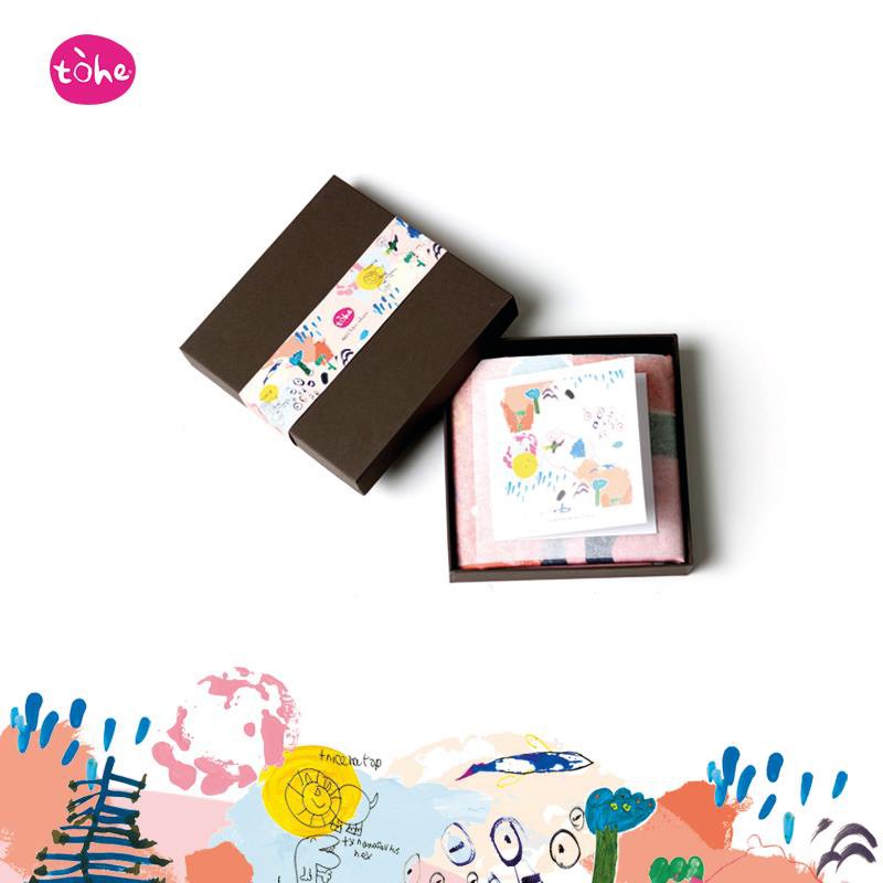 [Made by Tòhe] Khăn Lụa Linen họa tiết sắc màu (có kèm hộp đựng)