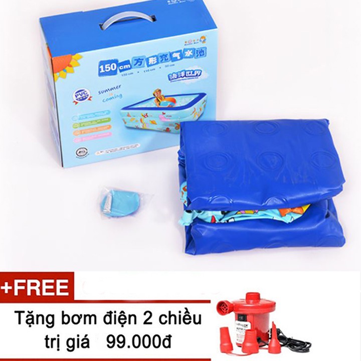 Bể bơi 1m5+bơm- bể bơi thông minh