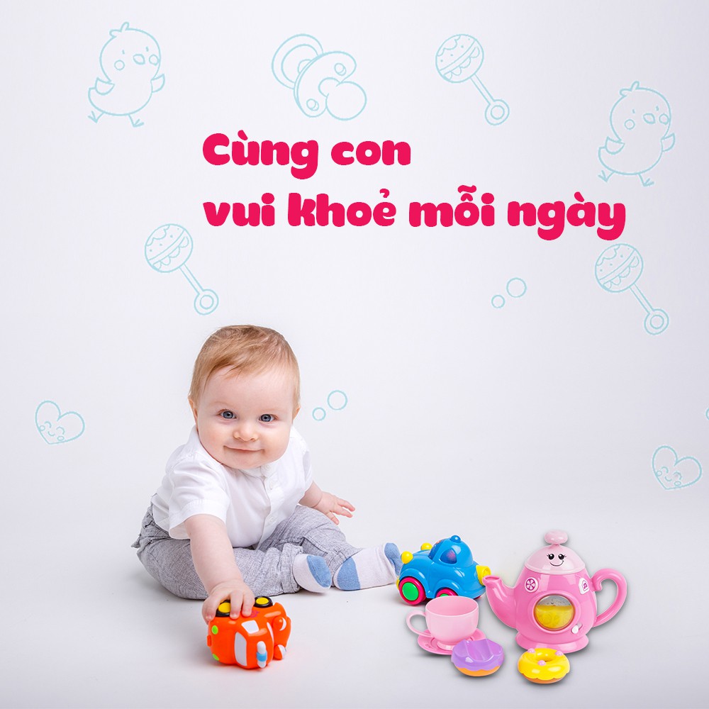 Đồ chơi đồ hàng nhà bếp cho bé - Bộ tiệc trà Winfun 0754 có nhạc vui vẻ - cho bé từ 1 tới 5 tuổi