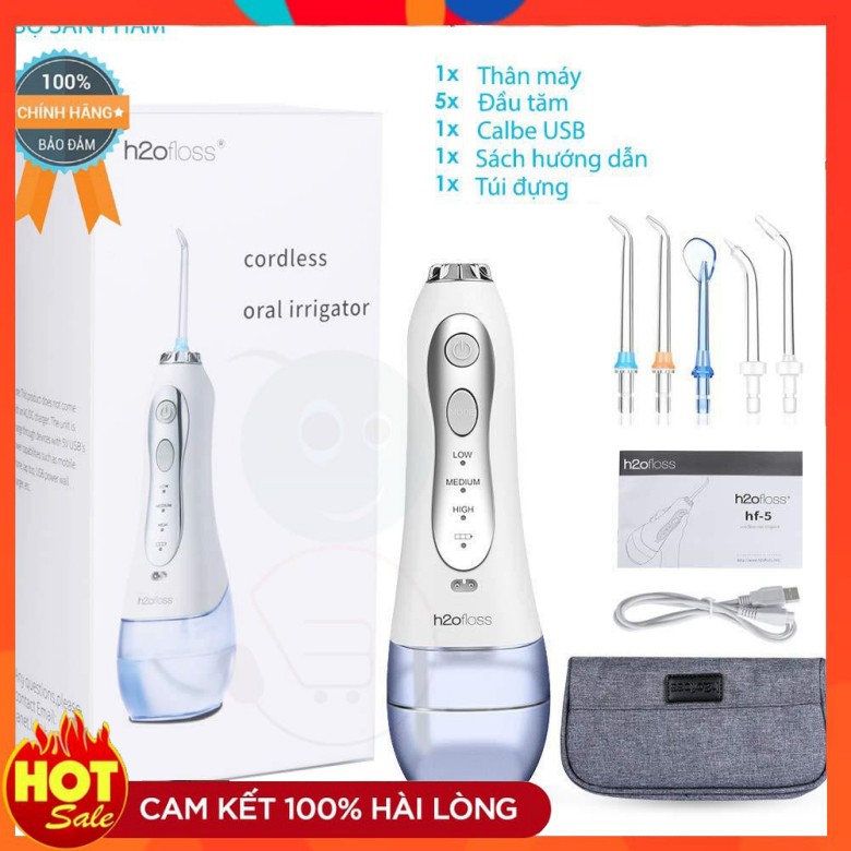 Máy Tăm nước H2O FLOSS HF-6 chính hãng - Tặng kèm túi đựng thời trang