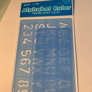 Thước Vẽ Kỹ Thuật Alphabet C-2008 Quy Lực Winq