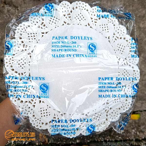 Giấy ren lót bánh đế tròn ( 150 tờ) nhiều size