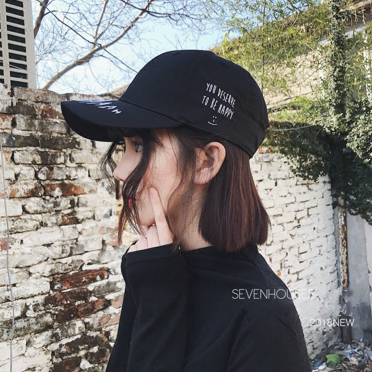"Spot real shooting ing" is Korea's Four Seasons Baseball Hat Japanese Joker Embroidered Letter Cap Breathable Soft Cloth Retro Curved Hat Student Couple Sunscreen Hat