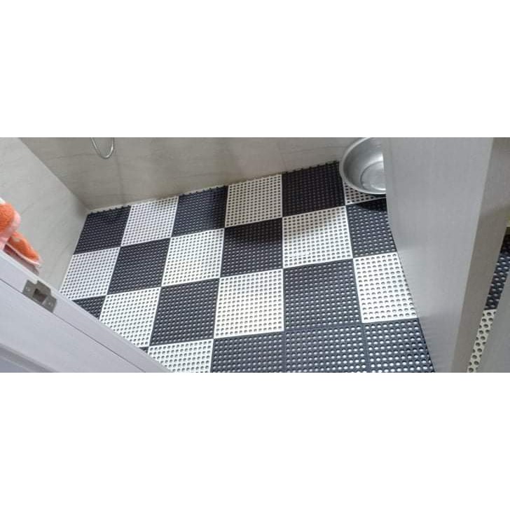 💥 Tấm thảm nhựa ghép kháng khuẩn chống trơn nhà tắm, thảm lỗ lót sàn nhà vệ sinh