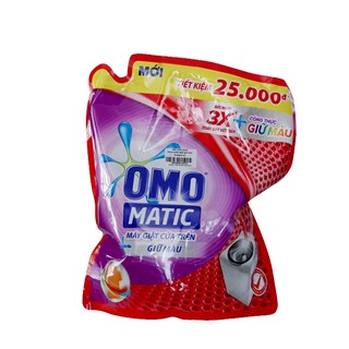 Nước giặt Omo Matic Cửa trên Giữ màu túi 2,4kg