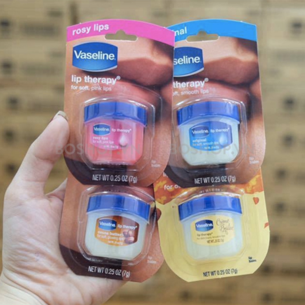 Vaseline dưỡng môi dạng sáp dưỡng ẩm da môi đa năng Mỹ 7 S1