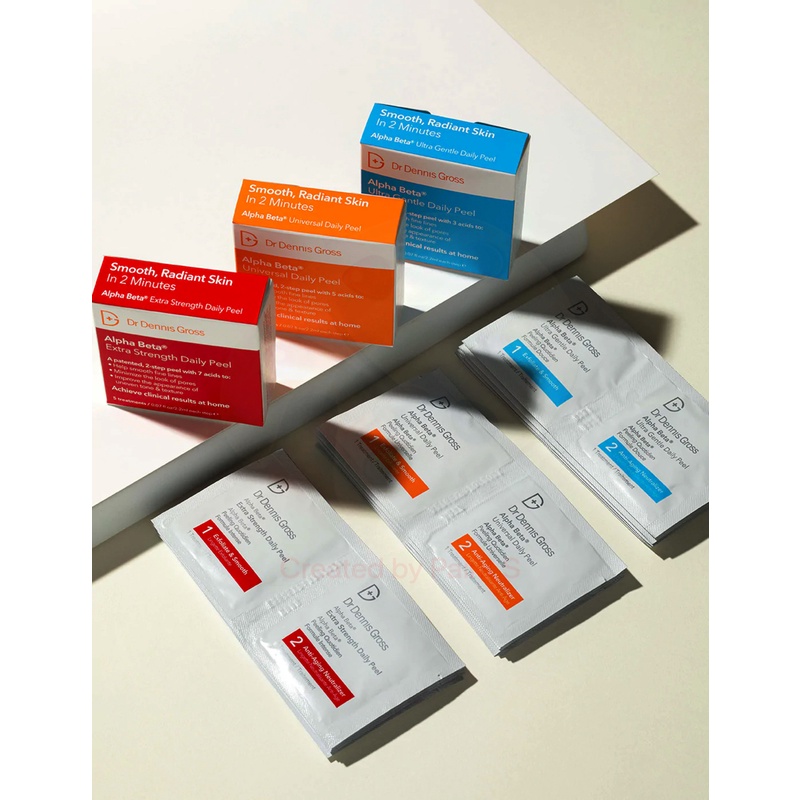 DR DENNIS GROSS 🔥 Bộ tẩy da chết hoá học Alpha Beta Extra Strength / Universal / Ultra Gentle Daily Peel