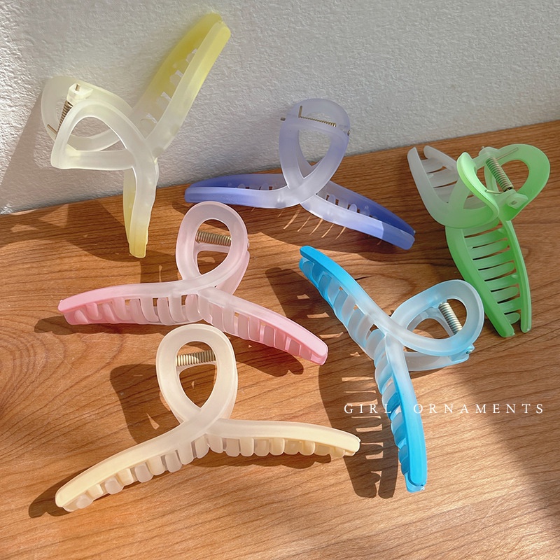 Kẹp Tóc Acrylic Màu Gradient Đơn Giản Thời Trang Hàn Quốc Dành Cho Nữ