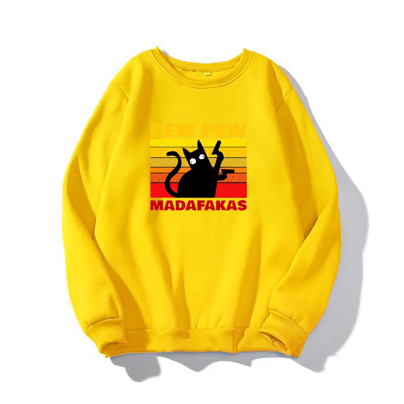 ÁO SWEATER NAM NỮ IN PEW PEW MADAFAKAS (NHIỀU MÀU)