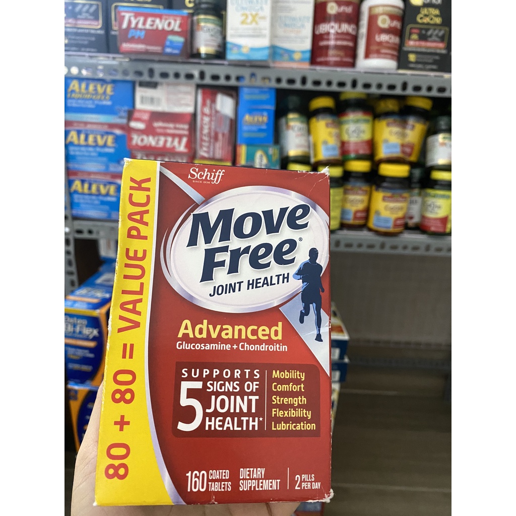 Viên uống hỗ trợ xương khớp Schiff Move Free Joint Health 160 viên của Mỹ