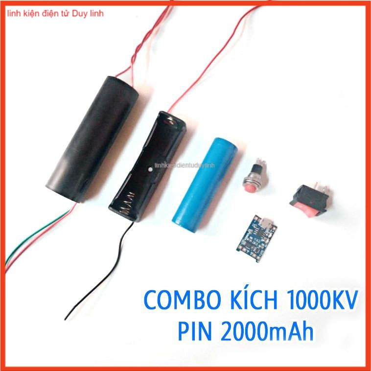 Bộ Kích điện 1000KV- Combo Đầy Đủ Pin 2000mAh .