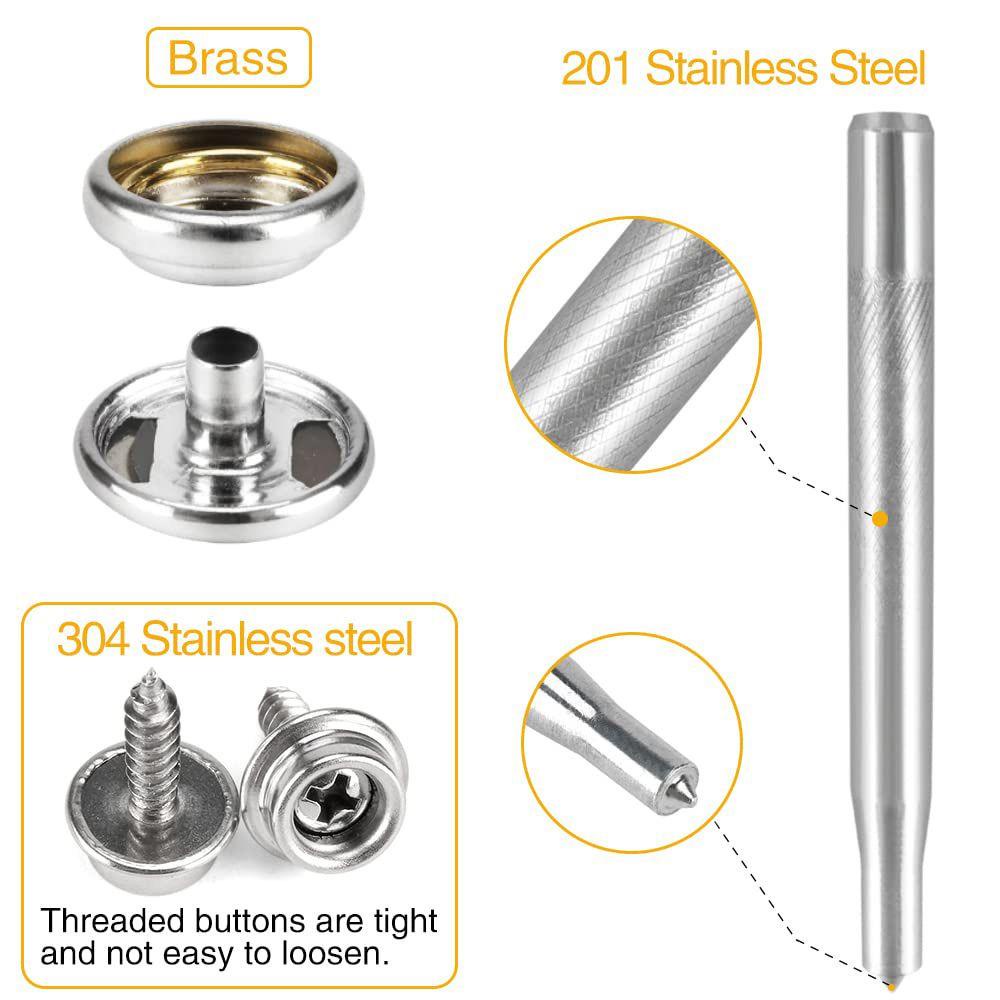 ELLSWORTH Set 150 Vít 3 / 8 &quot;Bọc Vải Bạt Che Nắng Cho Thuyền Buồm