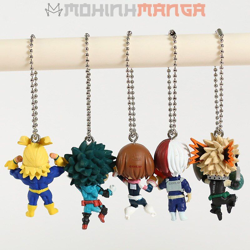 Móc khoá 5 nhân vật My Hero Academia Học viện siêu anh hùng All Might Midoriya Deku Bakugo Kacchan Shoto Todoroki