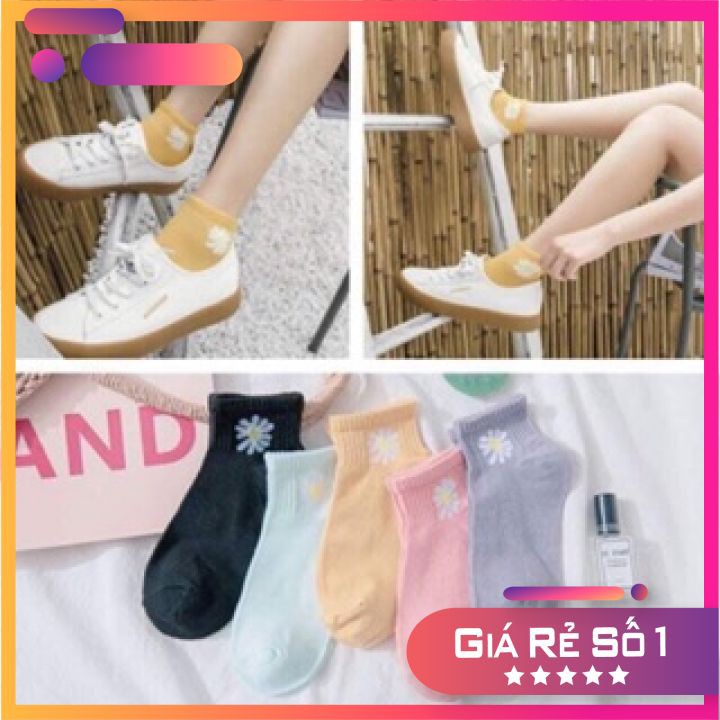 Set tất nữ 10 đôi cúc họa mi hot trend (Vớ hoa cúc)