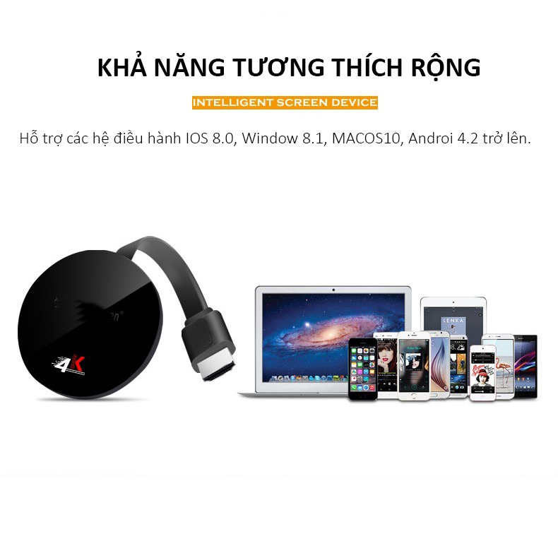 Thiết Bị Kết nối HDMI Không Dây 2.4G/5G Từ Mobile, Tablet, Laptop ra Tivi Chromecast 4K Google G2P