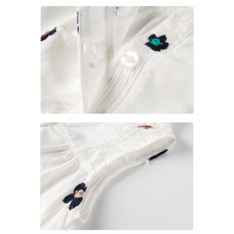 Áo Sơ Mi Sát Nách Thêu Hoa Nhỏ Kiểu Hàn Quốc Thời Trang Mùa Hè Cho Bé Gái