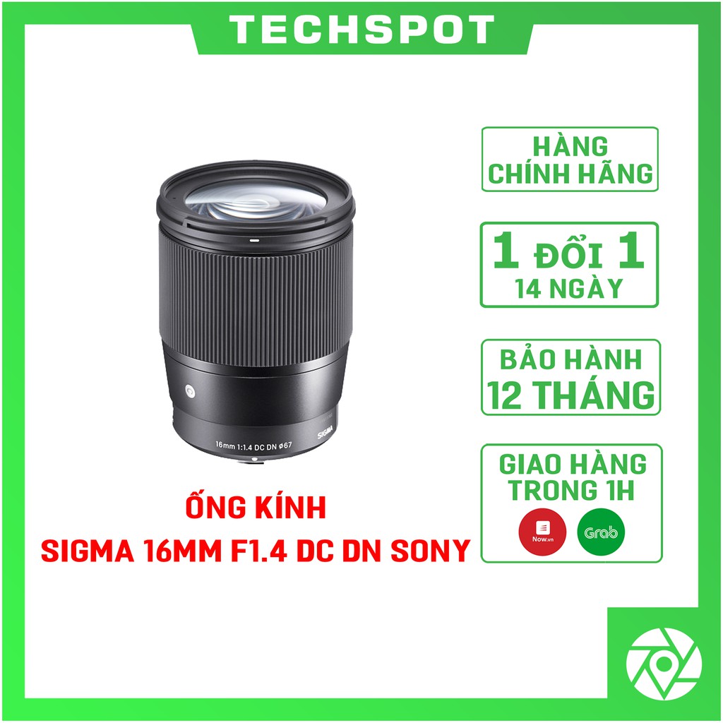 ( TẶNG THÊM 1 NĂM BẢO HÀNH ) Ống kính Sigma 16mm F1.4 DC DN cho Sony EMount