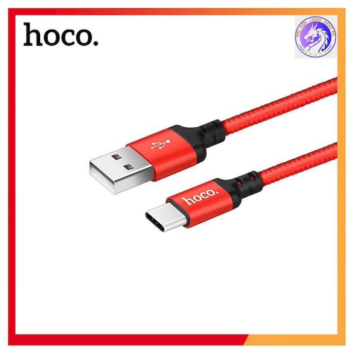 Cáp Sạc Nhanh Dây Dù Max 3A Hoco X14 Type-C Dành Cho Android Cổng Sạc Mới - BH 12 Tháng