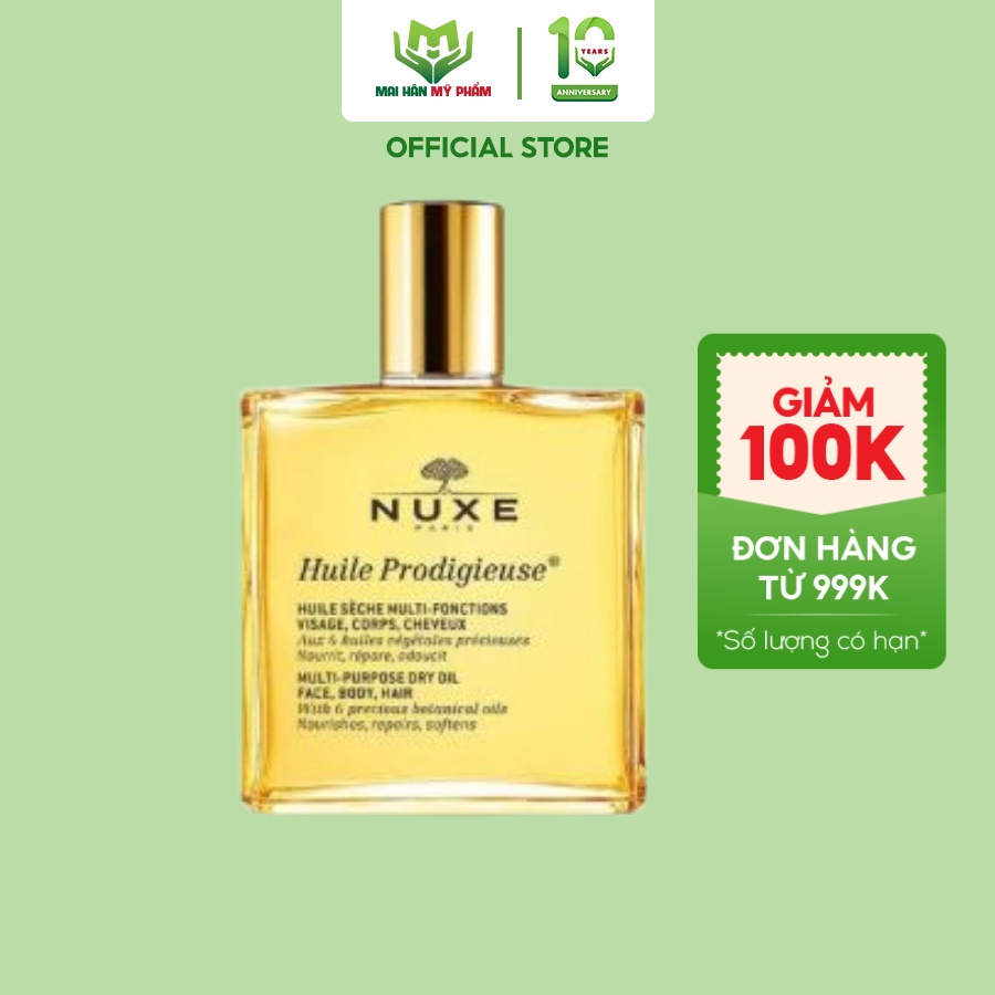 Dầu khô đa năng (dưỡng da & tóc) Nuxe Huile Prodigieuse Multi-Purpose Dry Oil 2ml