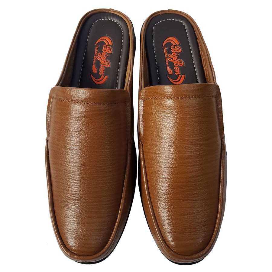 Dép Bít Mũi Nam Da Bò Thật BIGBEN Cao Cấp SB91