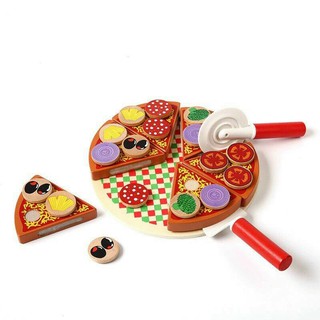 Đồ Chơi Gỗ Pizza đồ chơi nấu nướng làm bằng gỗ