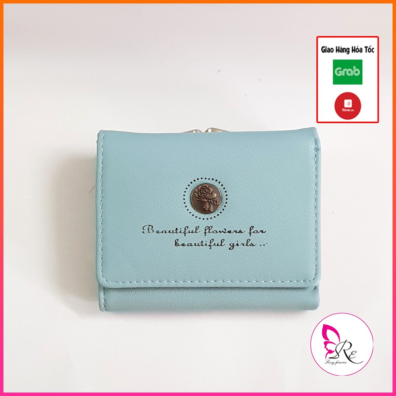 VÍ NỮ HỌA TIẾT CẦM TAY DÁNG MINI NHỎ GỌN THỜI TRANG HÀN QUỐC VN08 | BigBuy360 - bigbuy360.vn