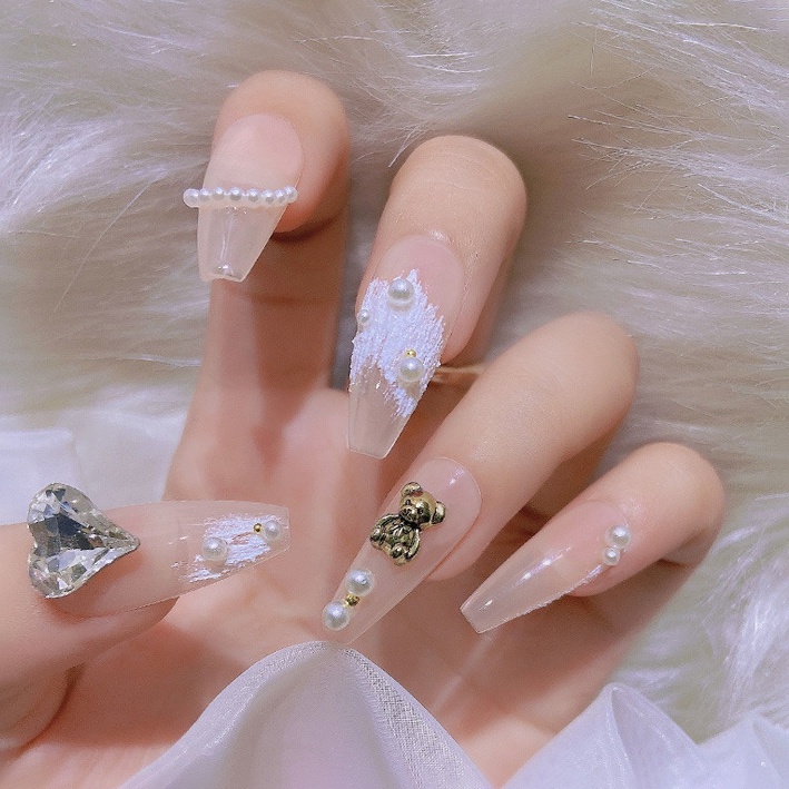Set 10 charm gấu nail, charm nail phong cách hàn quốc trang trí móng