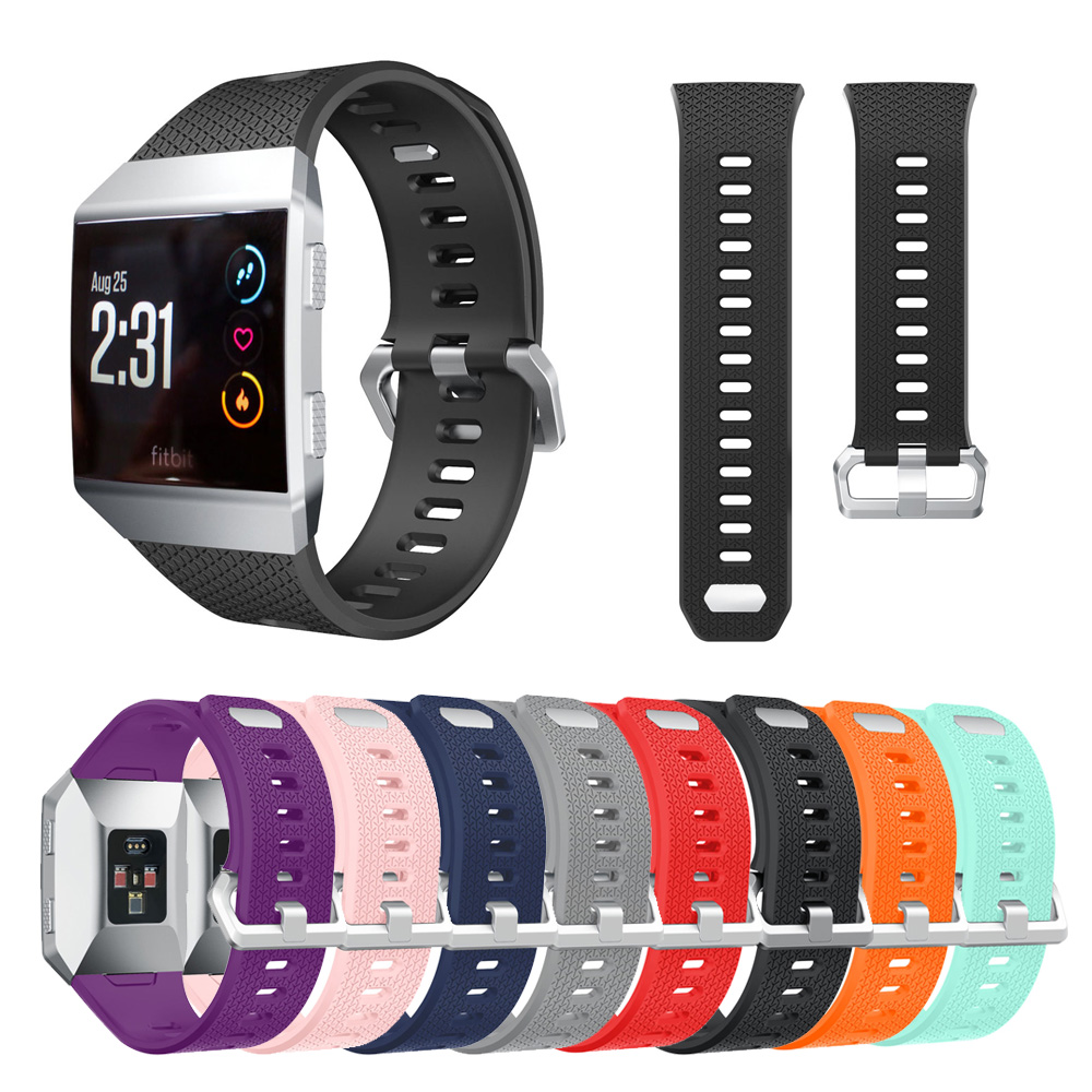 Fitbit ionic Dây Đeo Thay Thế Chất Liệu Silicon Thiết Kế Nhiều Lỗ Thời Trang Cho Fitbit Ionic