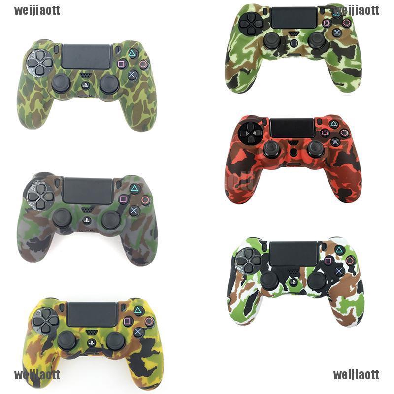 PHU KIEN Vỏ Nhựa Dẻo Hoạ Tiết Camo Bọc Tay Cầm Điều Khiển Ps4