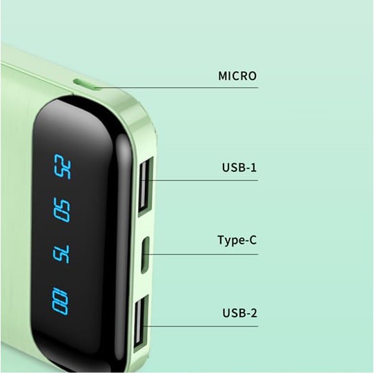 Pin Sạc Dự Phòng Chính Hãng WK WP-161 Dung lượng Pin 10000mAh, 2 cổng sạc USB - Bảo Hành Chính Hãng 12 Tháng