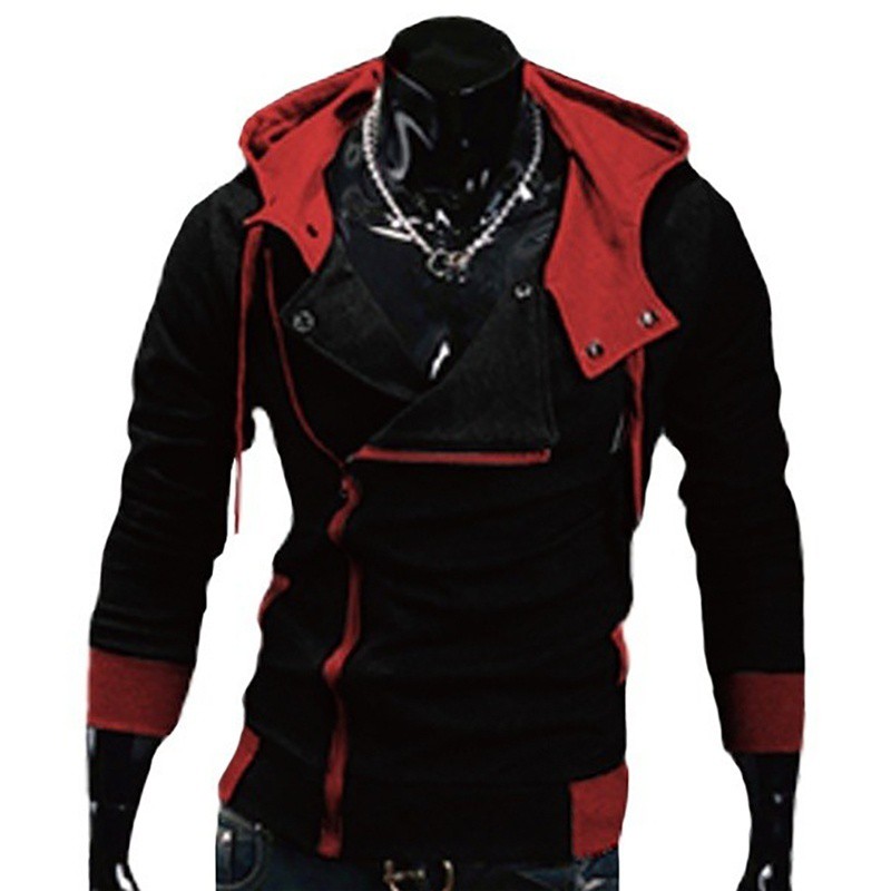 Assassins Creed 3 III Conner Kenway Hoodie Coat Jacket Assassin's Creed Zipper Men Hoodies Sweatershirt