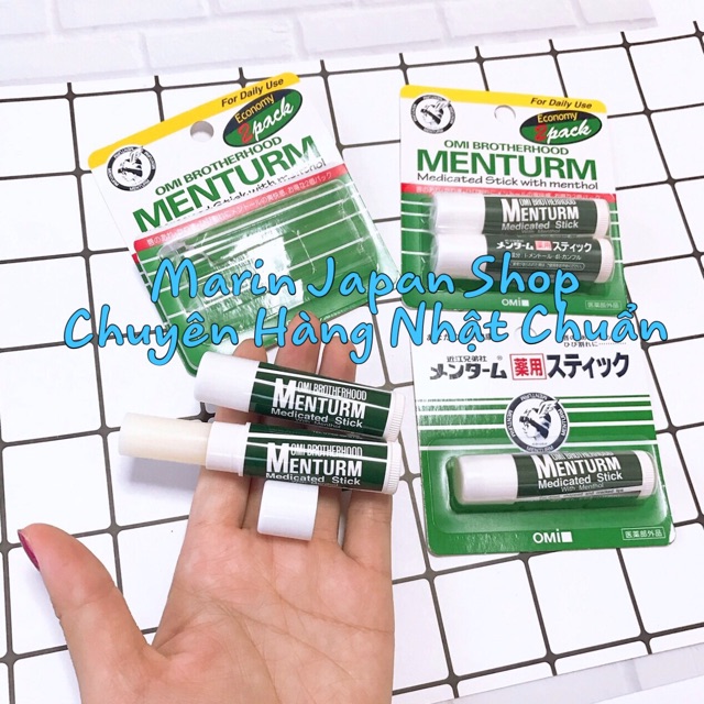 (Đủ bill,chuẩn store Nhật) Son dưỡng bạc hà Omi ,Rohto Nhật Bản | BigBuy360 - bigbuy360.vn