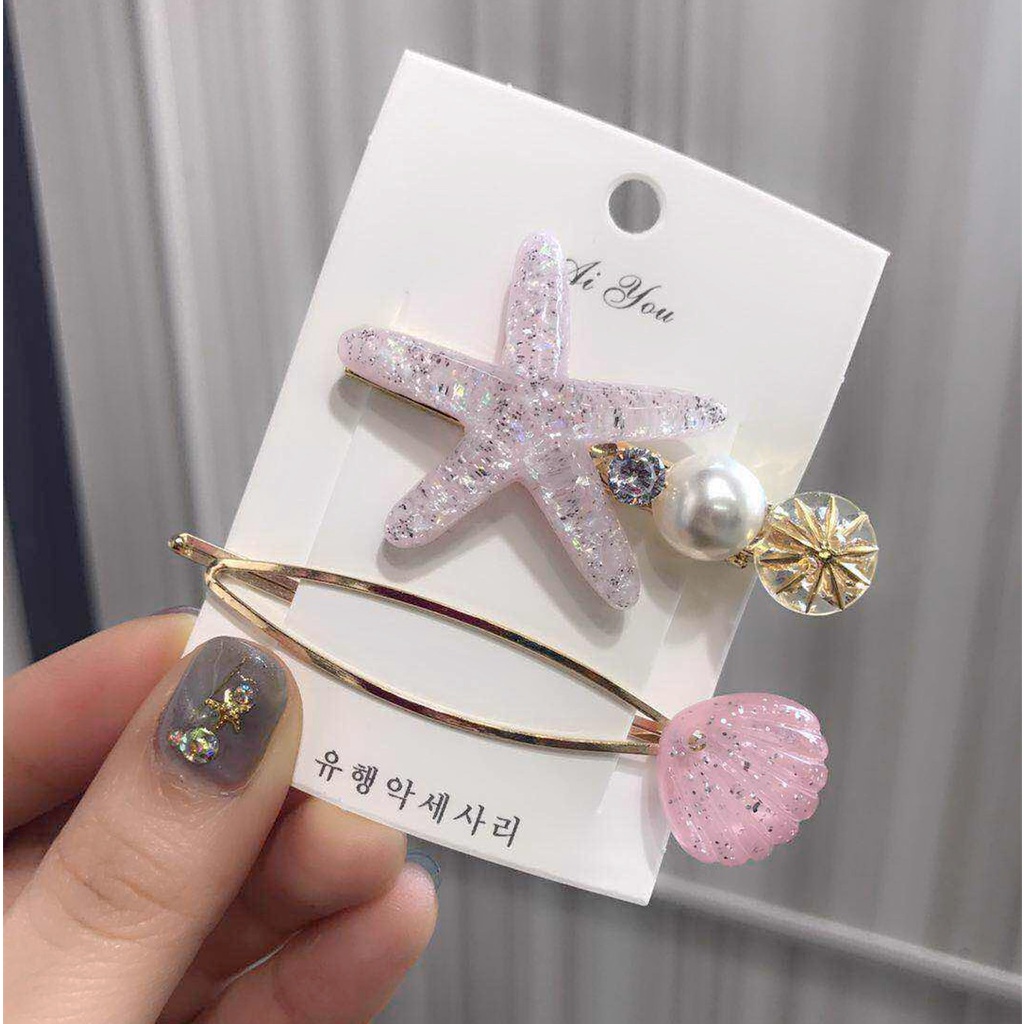 Kẹp tóc hình sao biển thời trang Hàn Quốc dễ thương