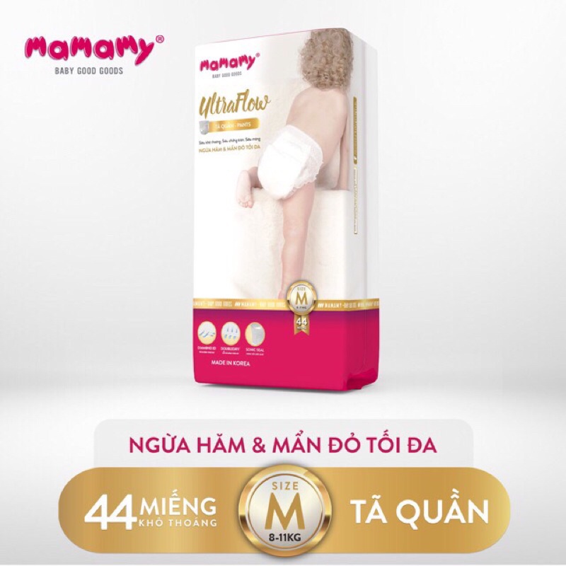 Tã Bỉm Mamamy Dán Size S54/M46/L42/XL36 Quần Size M46/L42/XL32/XXL26