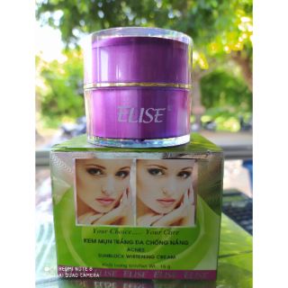 Kem Elise mụn trắng da chống nắng 15g