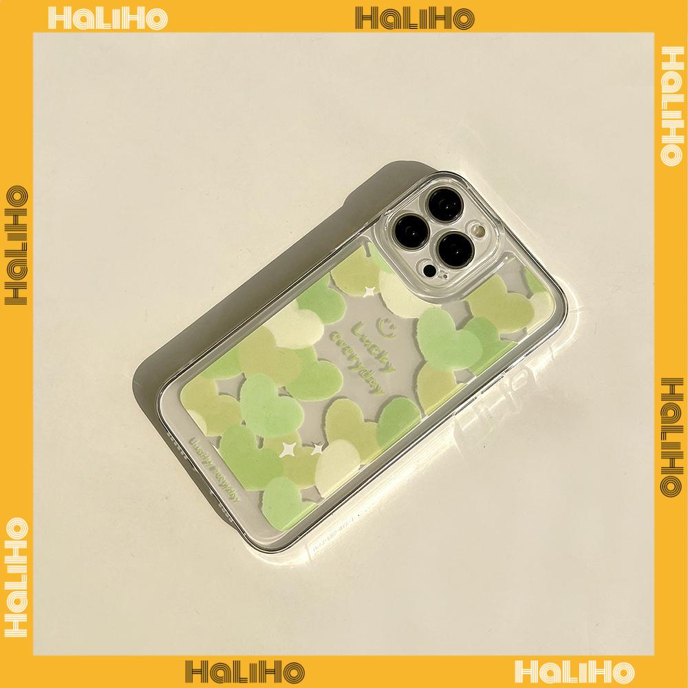 iPhone Case Silicone Soft Case Clear Case Metal Button Shockproof Protection Camera Green Love Compatible with iPhone 11 iPhone 13 Pro Max iPhone 12 Pro Max iPhone 7 Plus iPhone xr