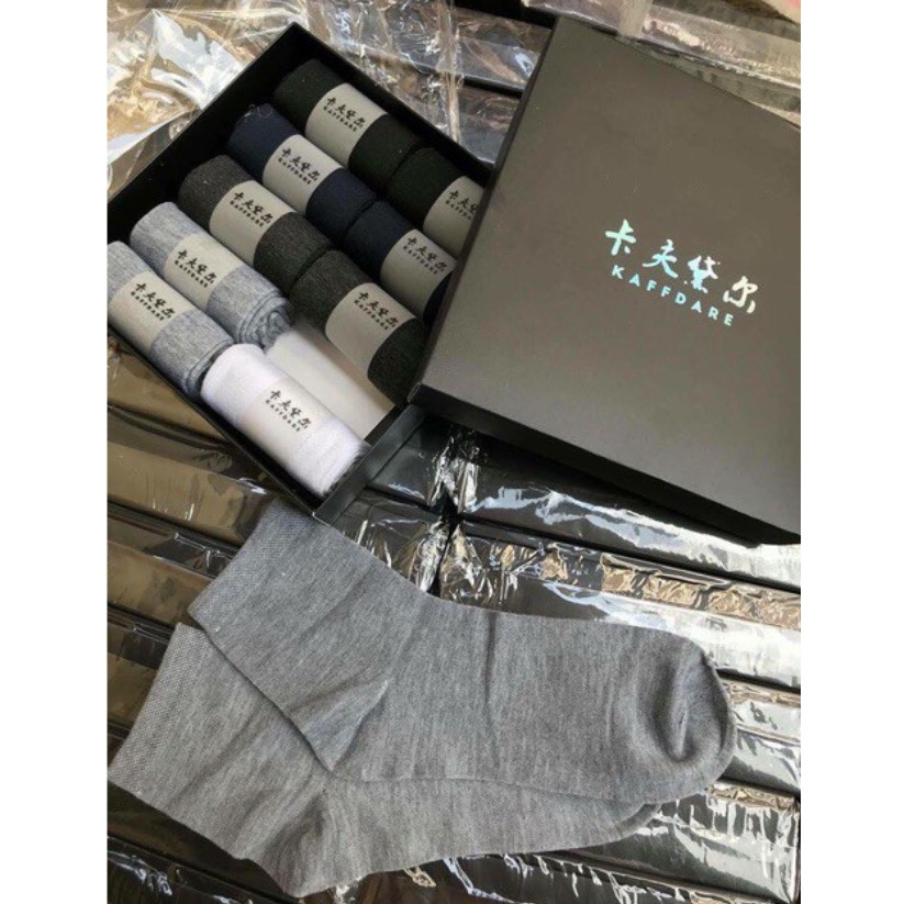 Hộp 10 đôi Tất nam siêu chống thối Nhật khử mùi hôi chân cao cấp TATNAM01