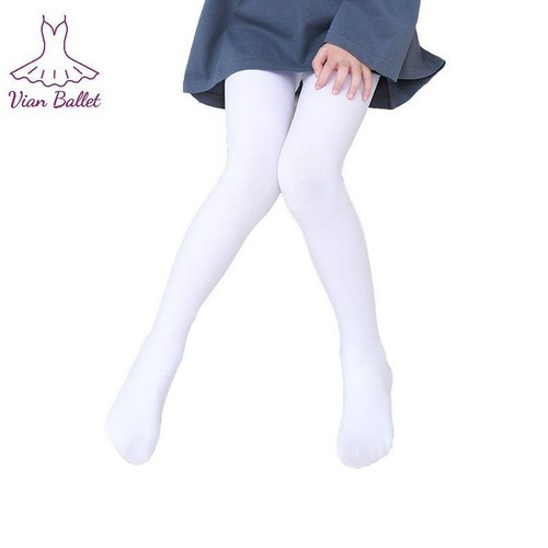 [XẢ HÀNG] Quần tất trắng kín bàn chân cho bé từ 3 đến 12 tuổi - Quần tất múa Ballet cho bé hàng xuất Hàn cao cấp