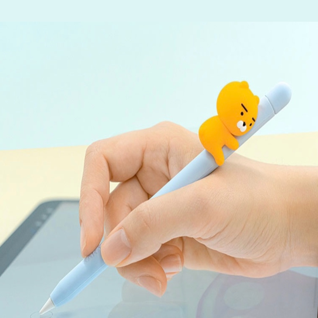 Hộp Đựng Apple Pencil 2 Kèm Hình Các Nhân Vật Kakao Đào / Ryan /Choonsik)
