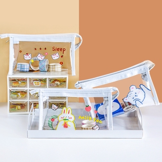 1 Túi Đựng Đồ Trang Điểm Bằng Nhựa Pvc Trong Suốt